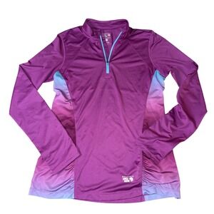 Mountain Hardwear Quarter 1/4 Zip Pullover Medium Purple Ombre Long Sleeve